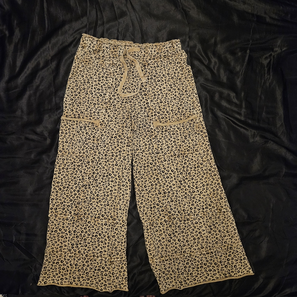 Easel Animal Print Wide-Leg Pants